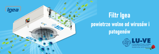 Igea - Alfa LU-VE - nowoczesny filtr do chłodnic dezynfekujacy powietrze.